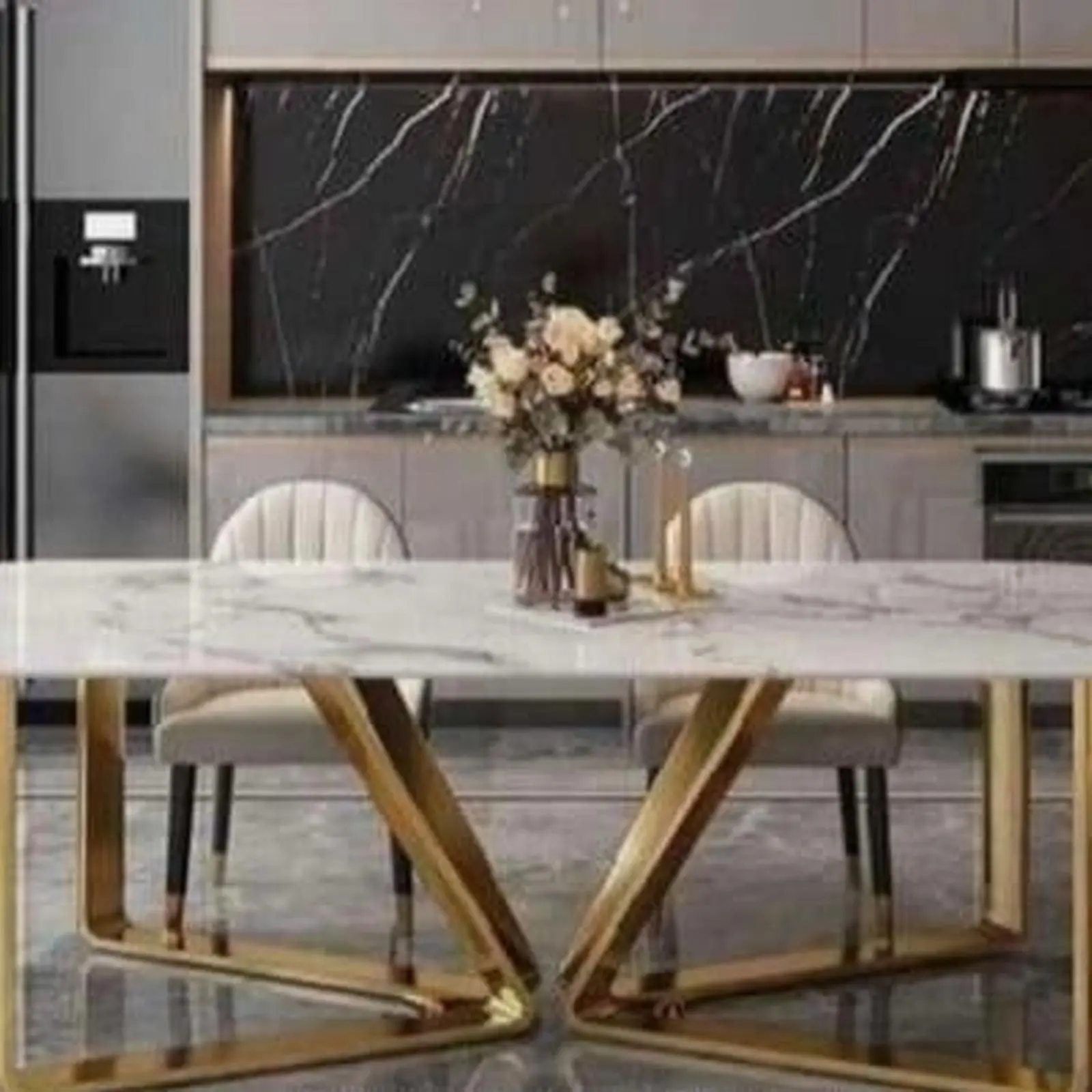 meja makan stainless gold glosy( pesanan pribadi) Indonesia Furniture