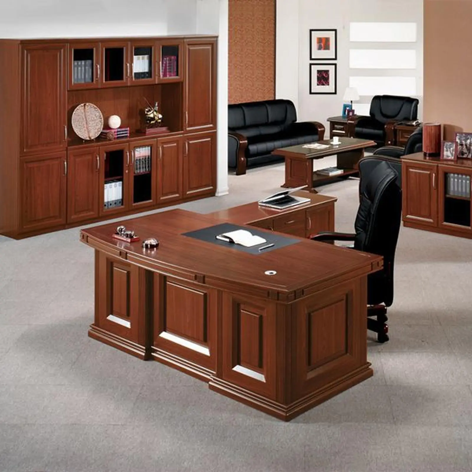 Meja kerja terbaru finishing natural meja kerja L pintu samping Indonesia Furniture 2 Meja kerja terbaru finishing natural meja kerja L pintu samping Indonesia Furniture