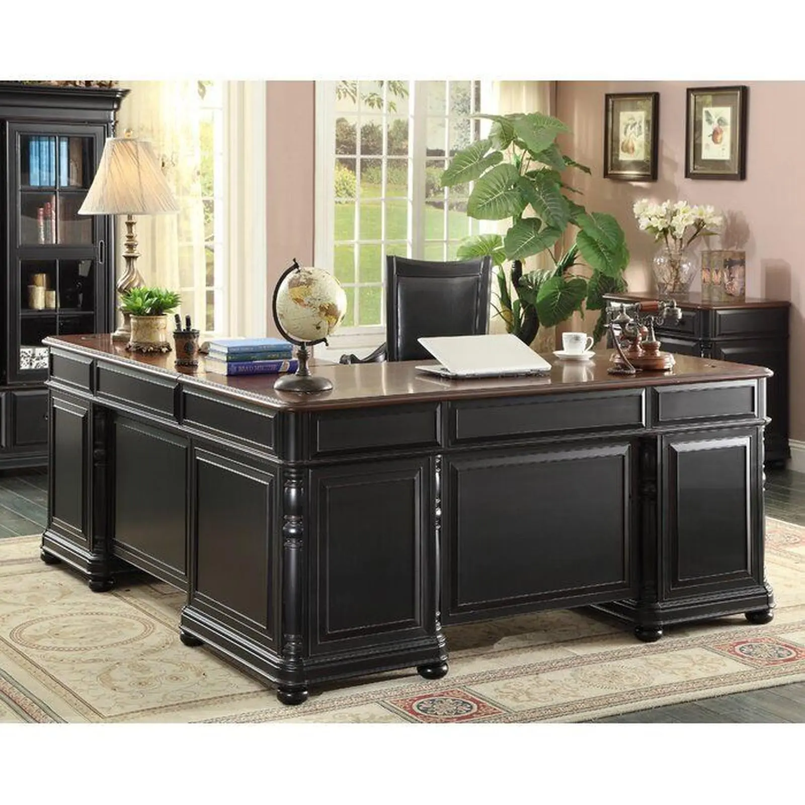 Meja kerja L kayu jati tua meja direksi klasik terbaik Indonesia Furniture 2 Meja kerja L kayu jati tua meja direksi klasik terbaik Indonesia Furniture