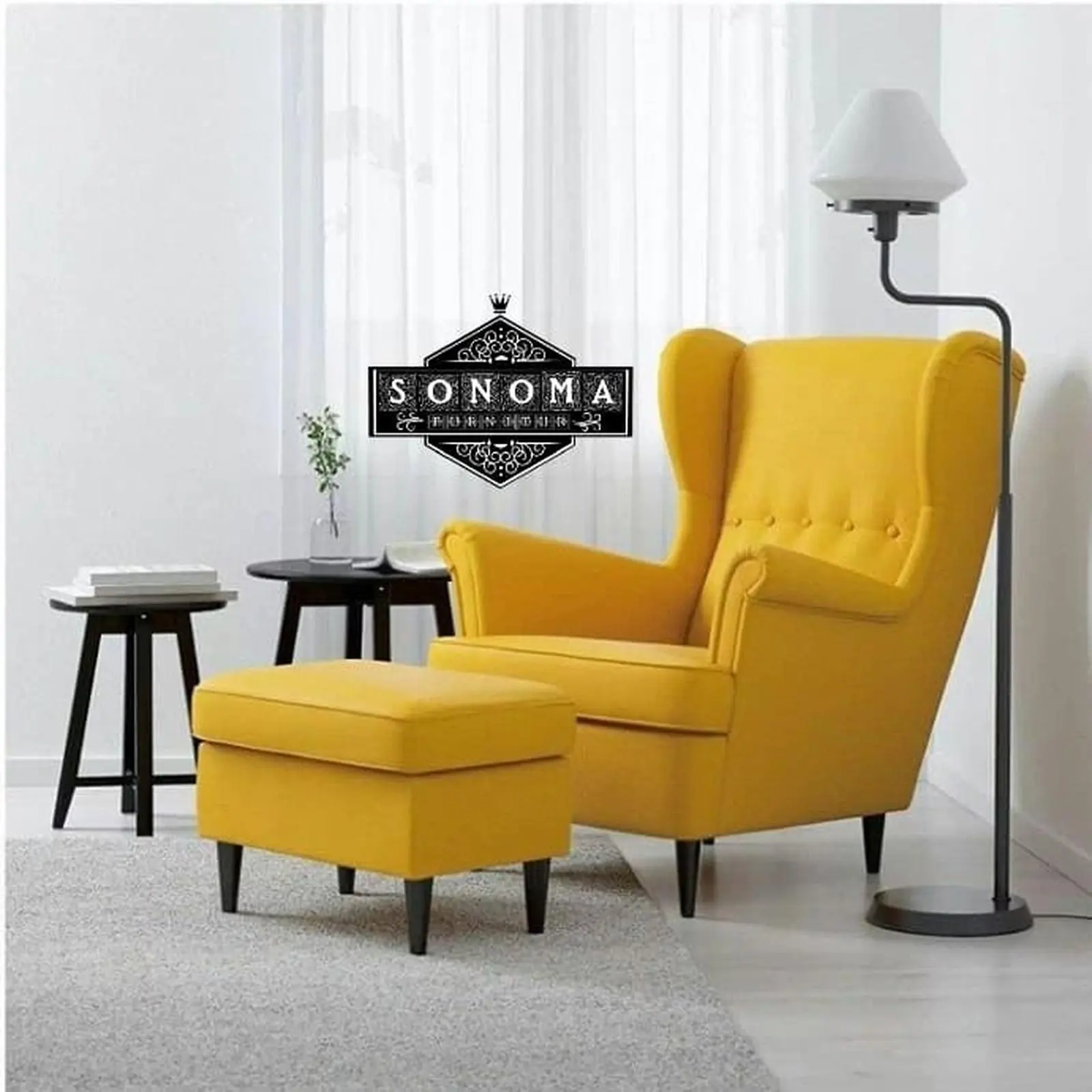 sofa single + puff shabby ( sofa retro, sofa cheaster, sofa tamu) Indonesia Furniture