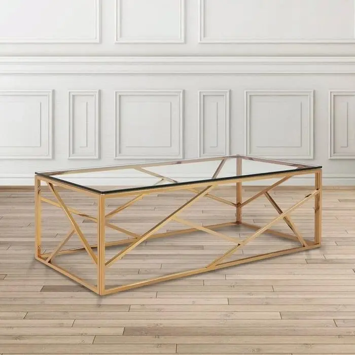 meja tamu stainless gold glosy ( pesanan pribadi ) Indonesia Furniture