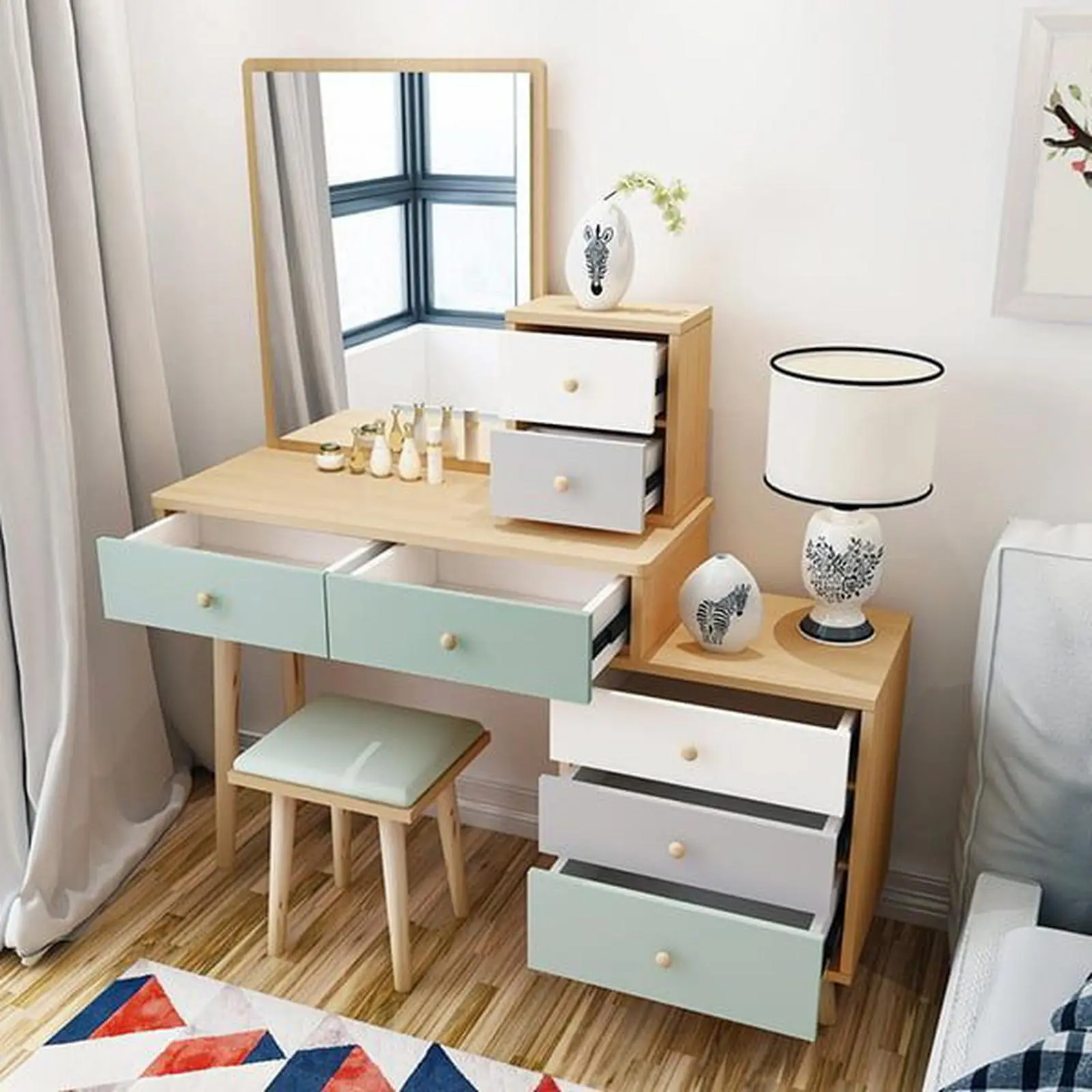 Meja rias modern kayu jati tpk cermin rias terbaru Indonesia Furniture