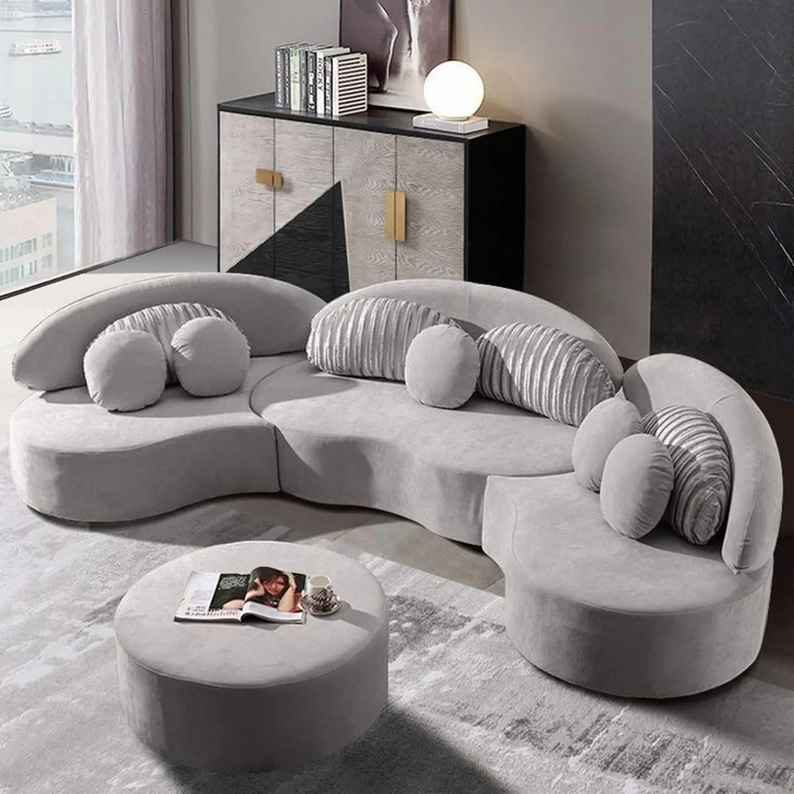 Set sofa tamu terbaru sofa unik dengan meja Indonesia Furniture 3 Set sofa tamu terbaru sofa unik dengan meja Indonesia Furniture
