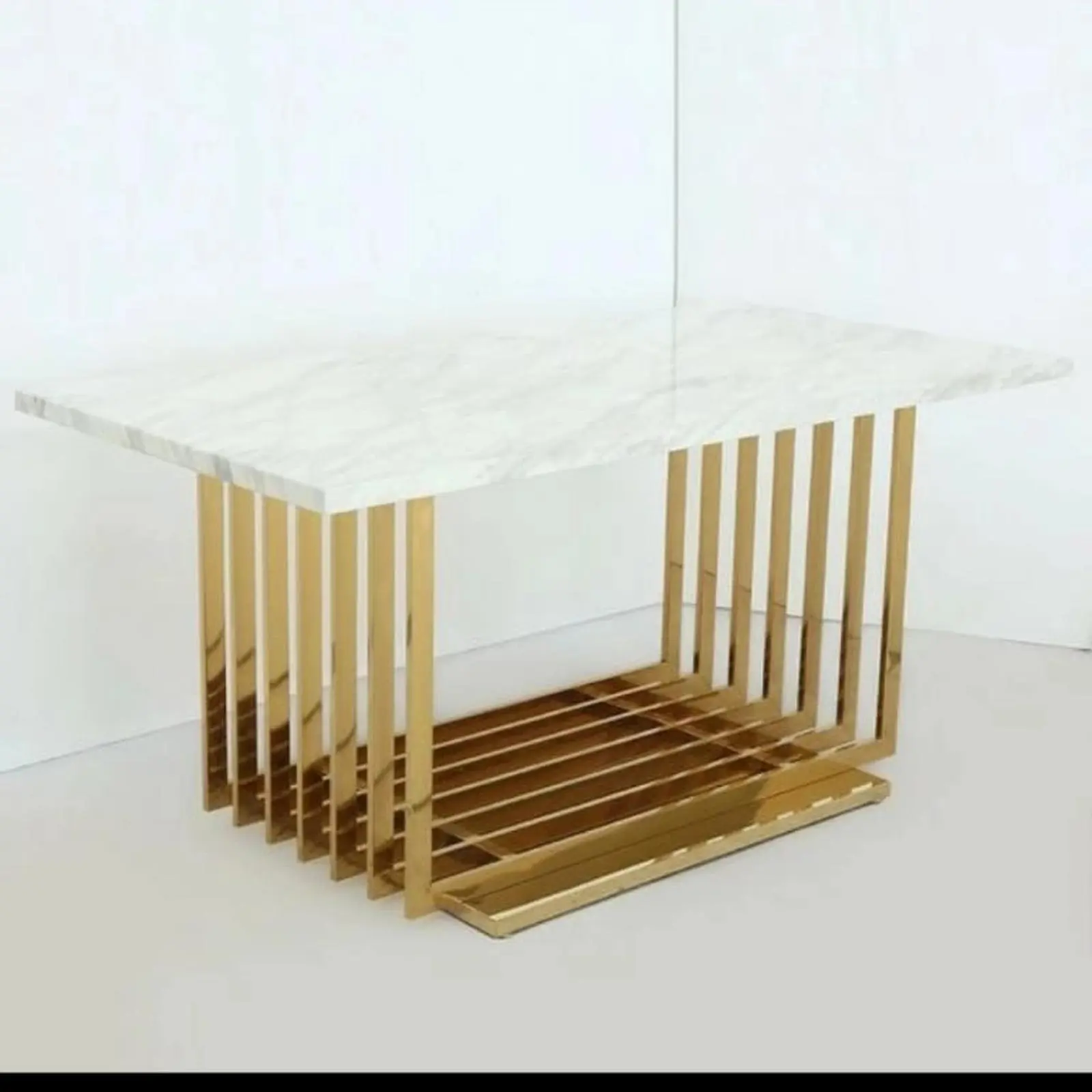 meja makan stainless gold marmer ( pelunasan) Indonesia Furniture