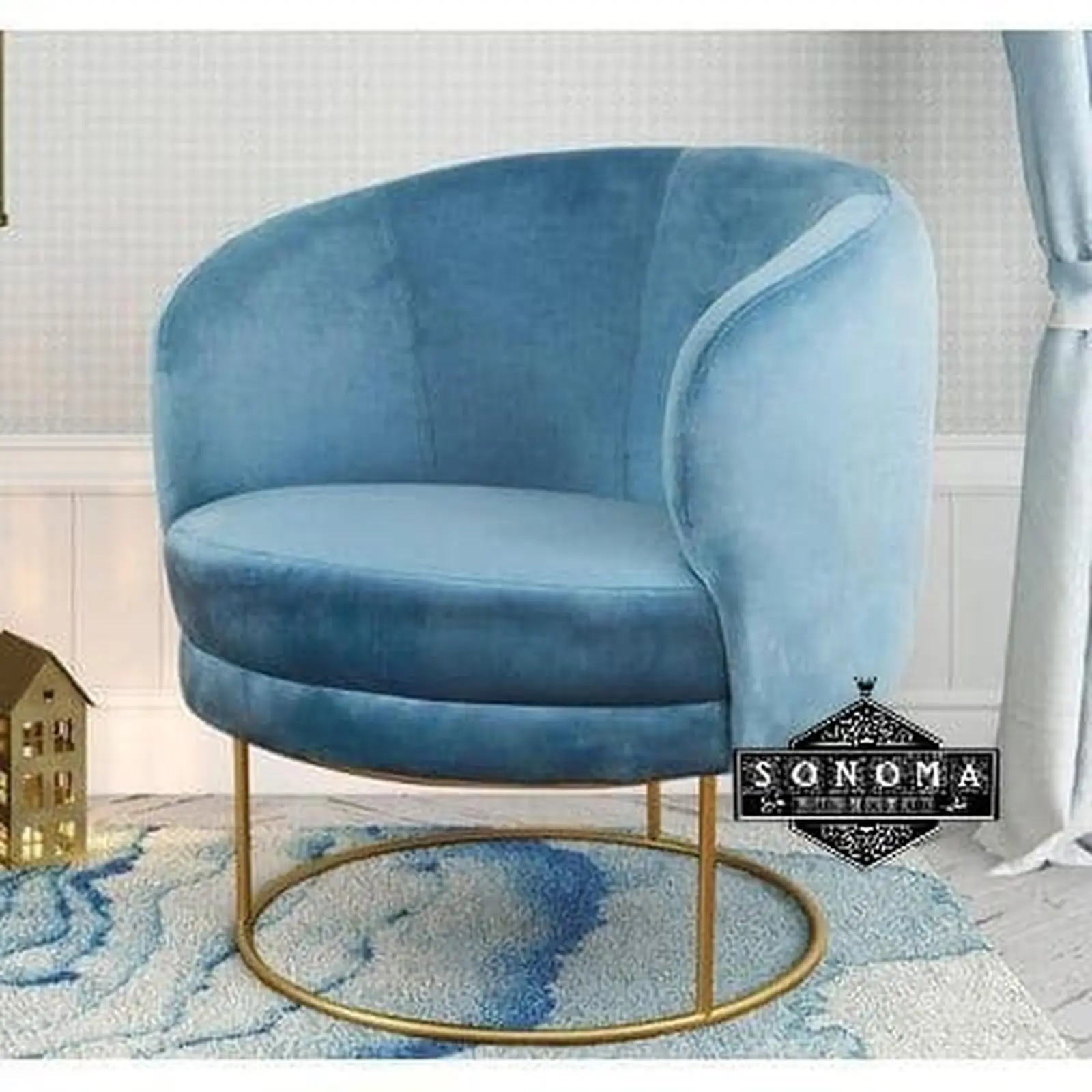 sofa single stainless gold glosy ( sofa tamu, kursi stainless, nakas) Indonesia Furniture 2 sofa single stainless gold glosy ( sofa tamu, kursi stainless, nakas) Indonesia Furniture