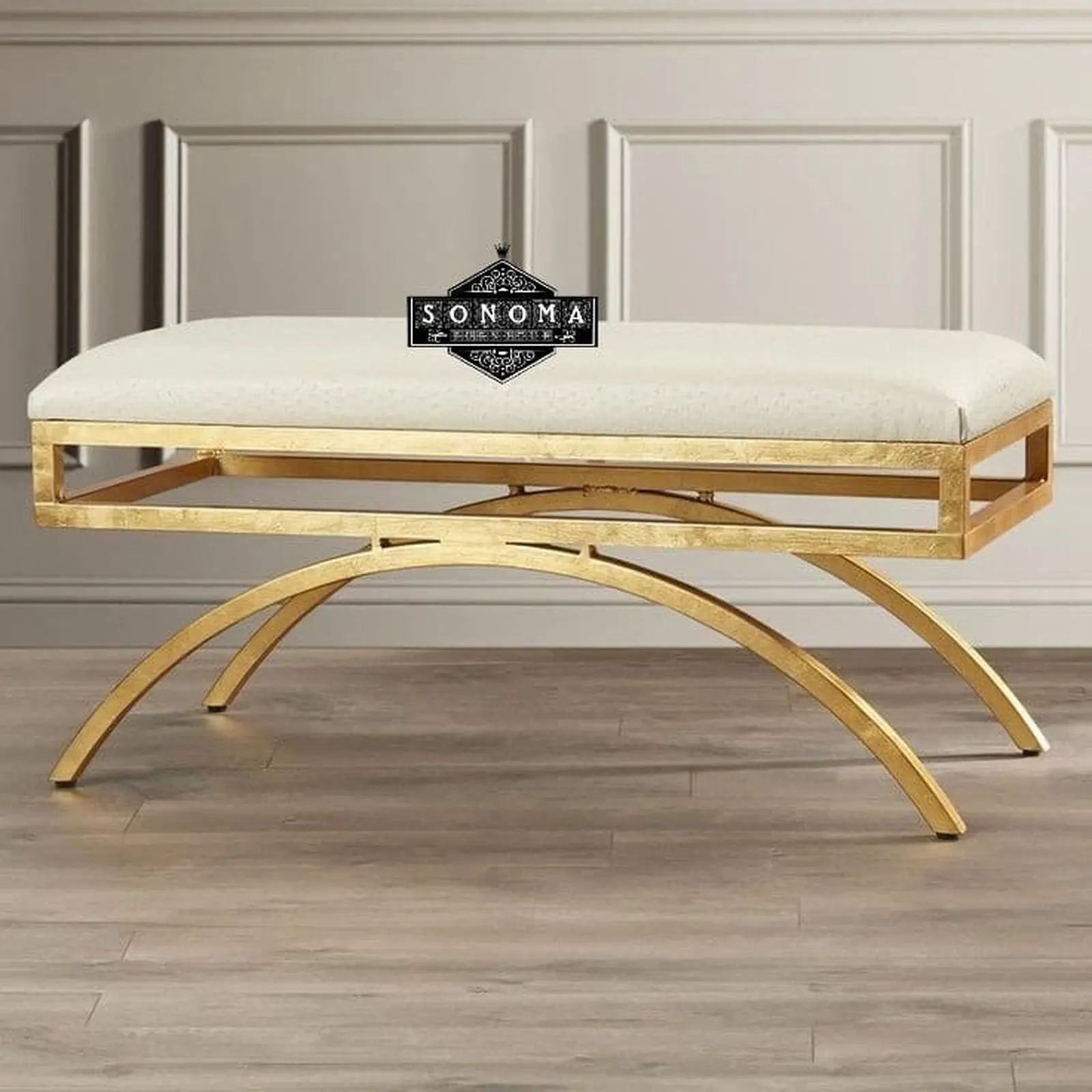 sofa stool stanles gold lengkung ( stool shabby, meja makan, nakas) Indonesia Furniture