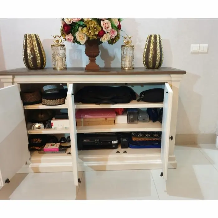 Bufet custom finishing broken white top natural (pesanan pribadi) Indonesia Furniture 4 Bufet custom finishing broken white top natural (pesanan pribadi) Indonesia Furniture