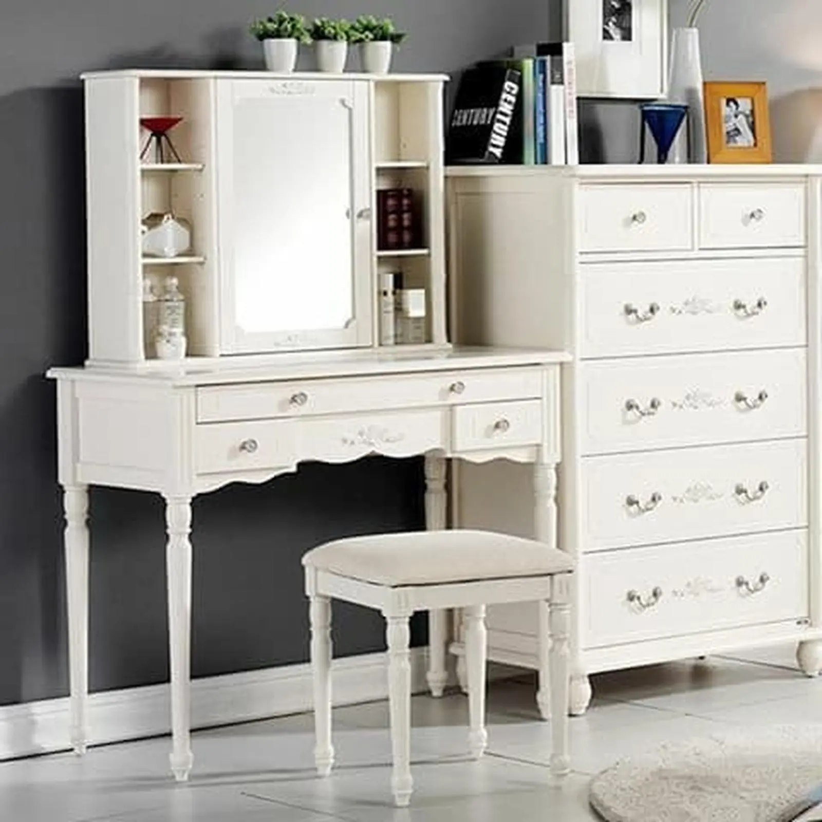 Meja rias dan nakas terbaru tolet finishing duco Indonesia Furniture