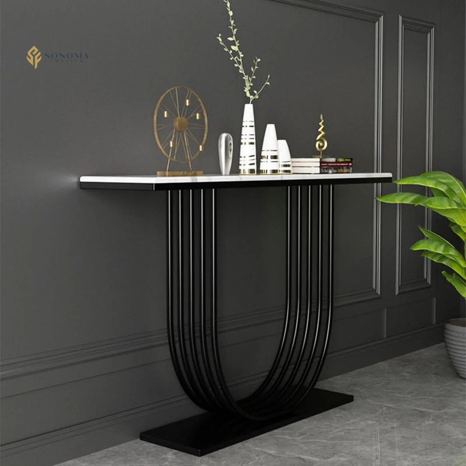 meja konsol / console table besi top marble premium Indonesia Furniture 3 meja konsol / console table besi top marble premium Indonesia Furniture