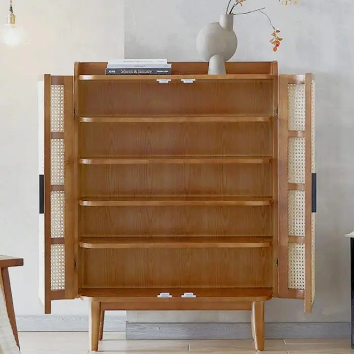 Rak buku modern pintu rotan terbaik tempat penyimpanan barang Indonesia Furniture 5 Rak buku modern pintu rotan terbaik tempat penyimpanan barang Indonesia Furniture