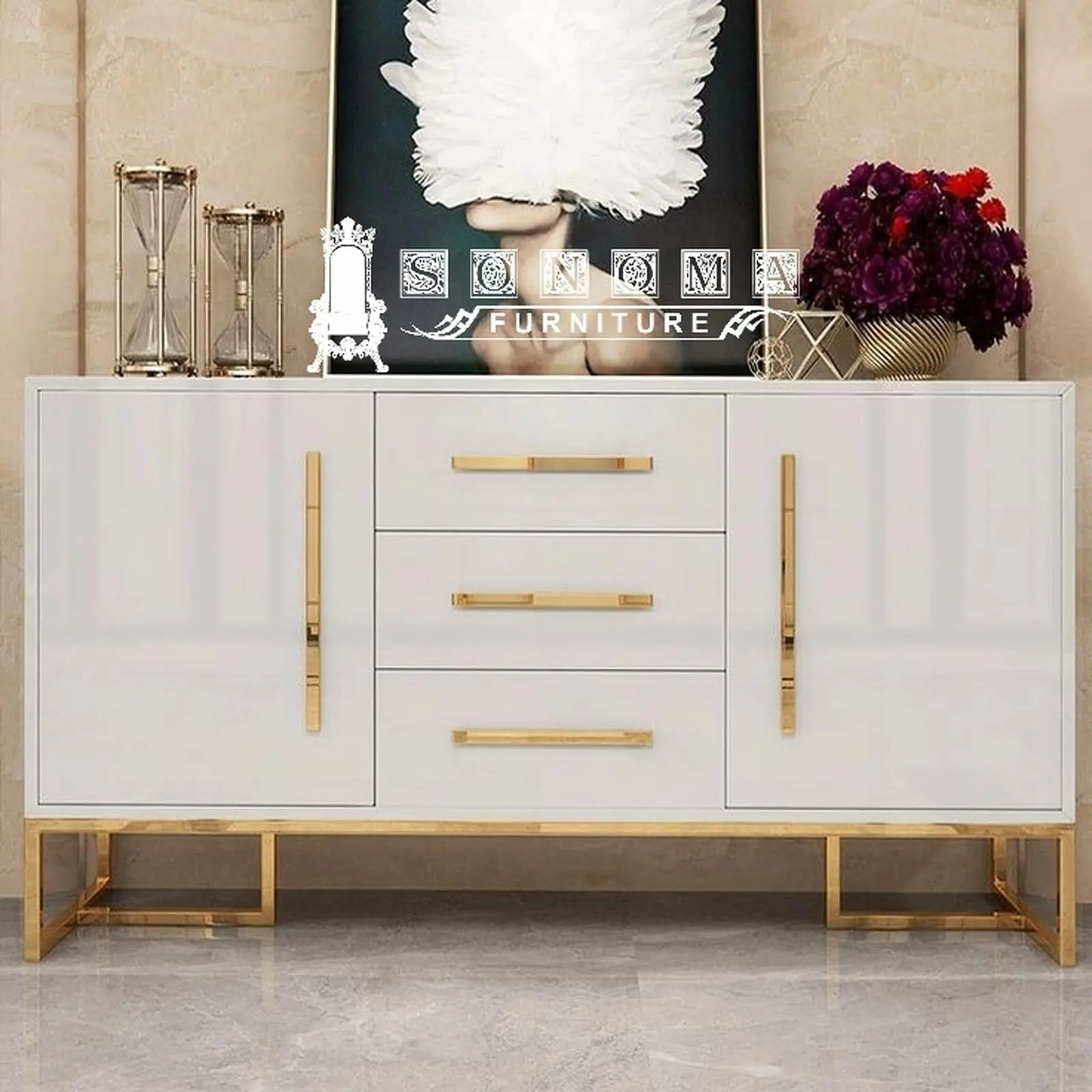 gredenza modern model stainless gold ( buffet TV, lemari, meja makan ) Indonesia Furniture 2 gredenza modern model stainless gold ( buffet TV, lemari, meja makan ) Indonesia Furniture
