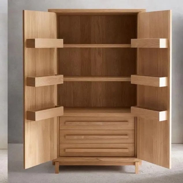 Almari pakaian kayu jati warna bleacing terbaru lemari pakaian modern Indonesia Furniture 4 Almari pakaian kayu jati warna bleacing terbaru lemari pakaian modern Indonesia Furniture