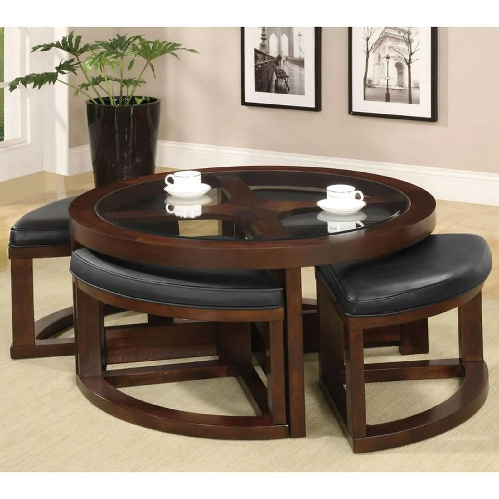 Set meja cofe model bundar cofe table kayu jati Indonesia Furniture 2 Set meja cofe model bundar cofe table kayu jati Indonesia Furniture