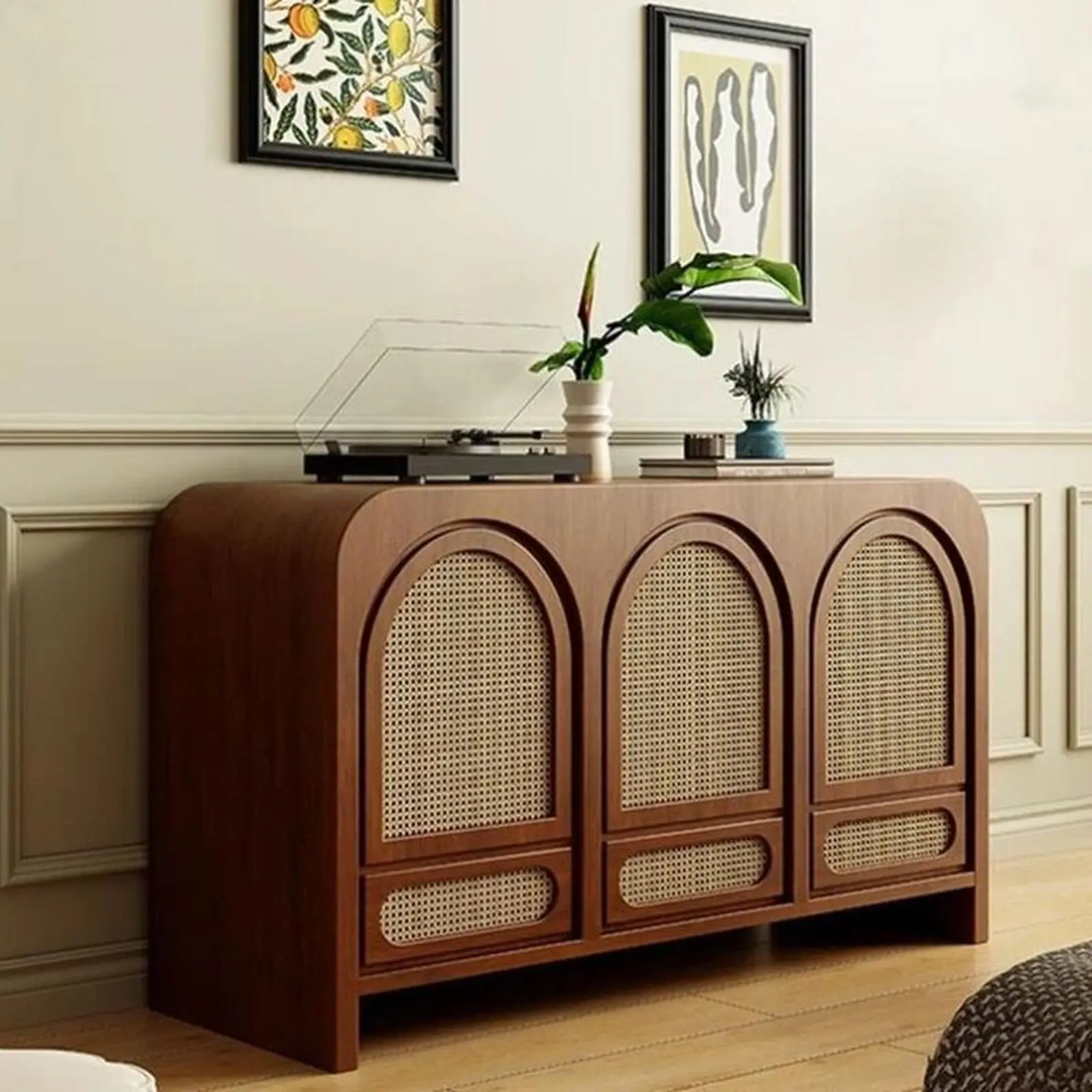 Bufet elegan kayu jati kombinasi rotan credenza terbaru minimalis Indonesia Furniture 2 Bufet elegan kayu jati kombinasi rotan credenza terbaru minimalis Indonesia Furniture