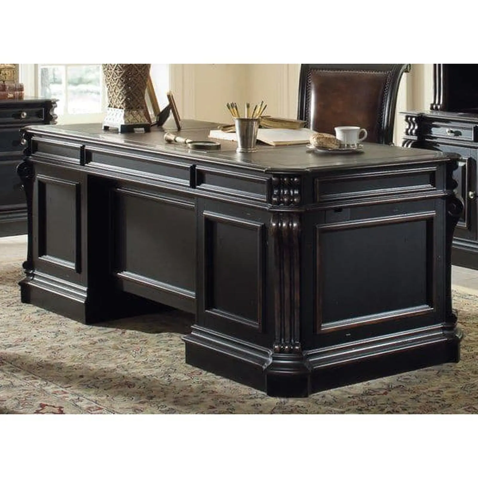 Meja kantor terbaru kayu jati terbaik meja kerja motif terbaru Indonesia Furniture
