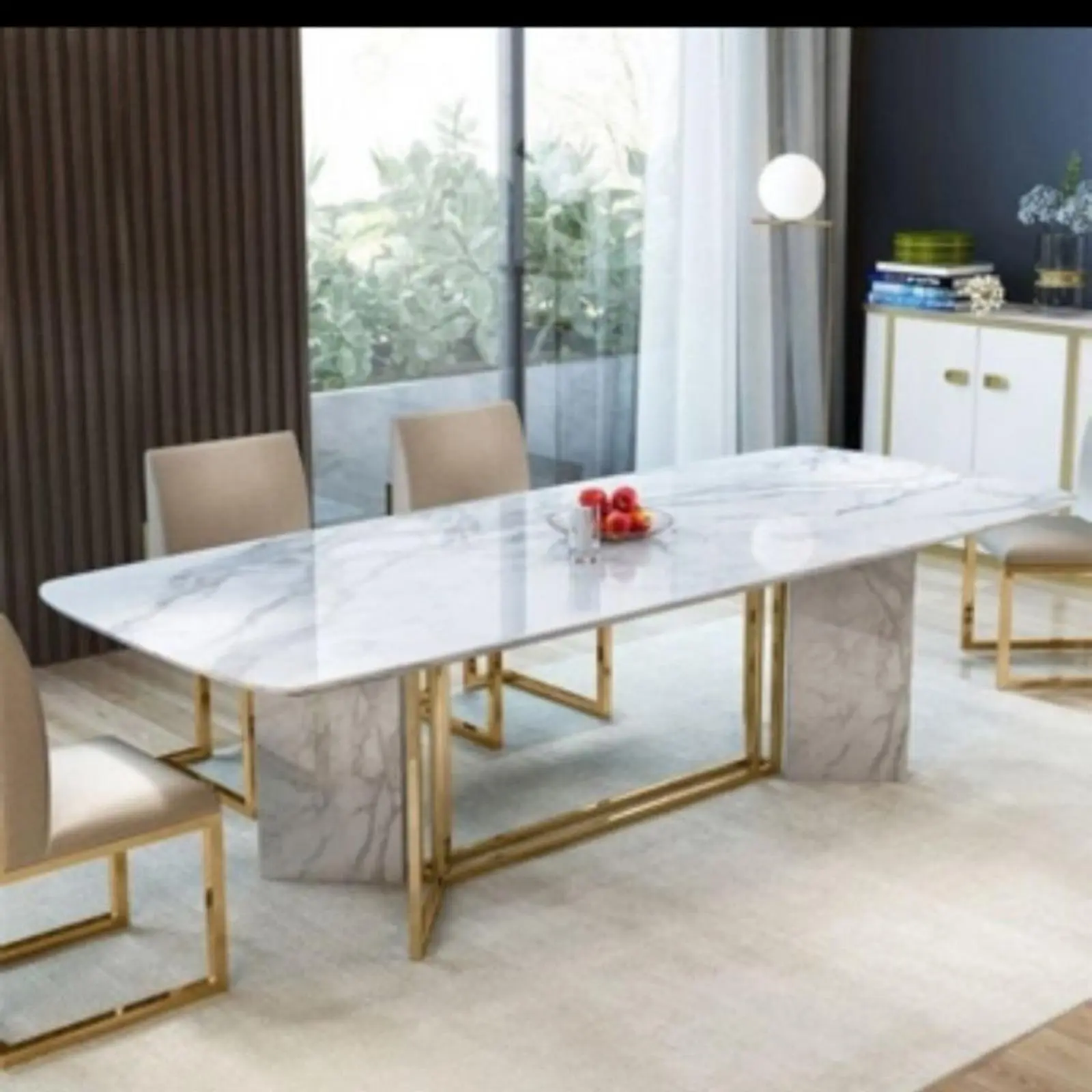 meja makan marmer stainless K 6 ( pesanan pribadi ) Indonesia Furniture