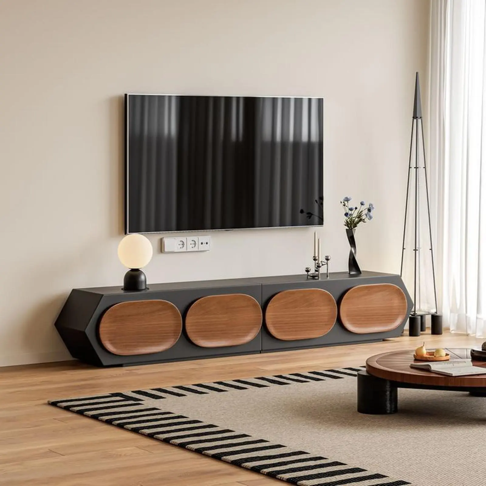 Meja tv elegan model terbaru bufet tv modern minimalis Indonesia Furniture