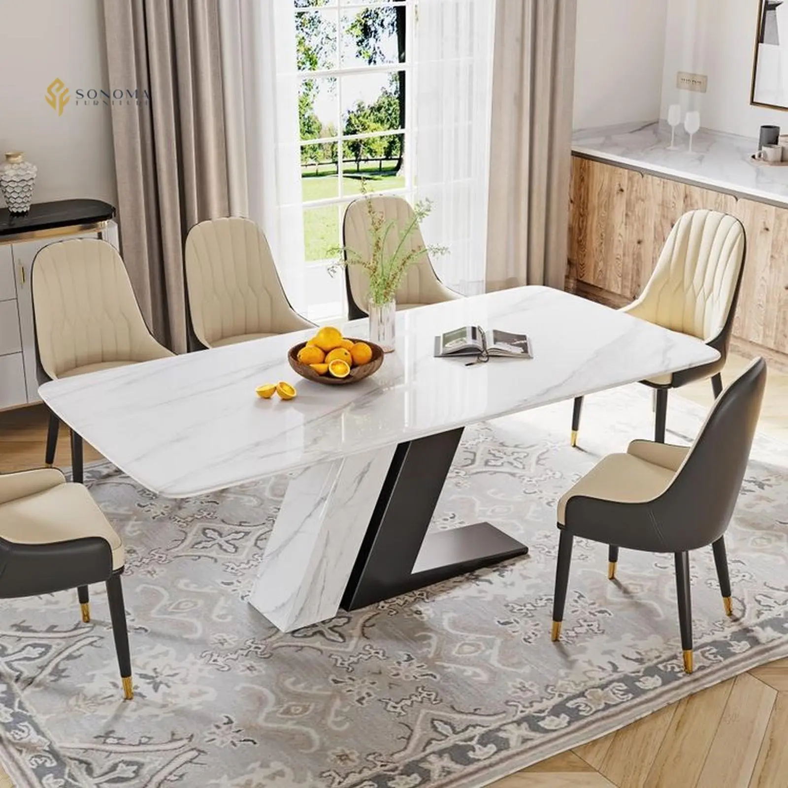 meja makan / dinning table luxury top marble premium Indonesia Furniture 4 meja makan / dinning table luxury top marble premium Indonesia Furniture