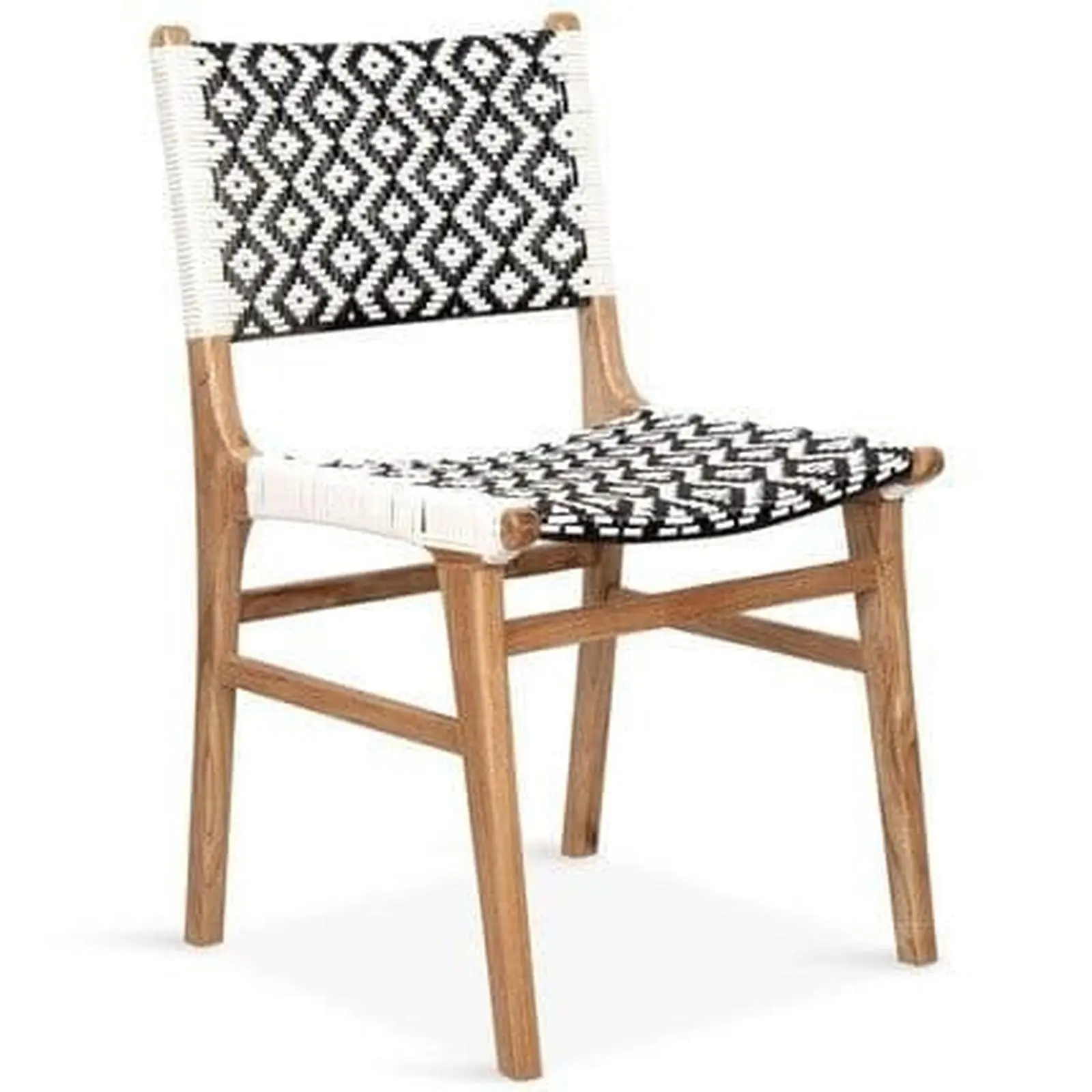 Kursi cafe kayu jati rajut rotan sintetis Indonesia Furniture
