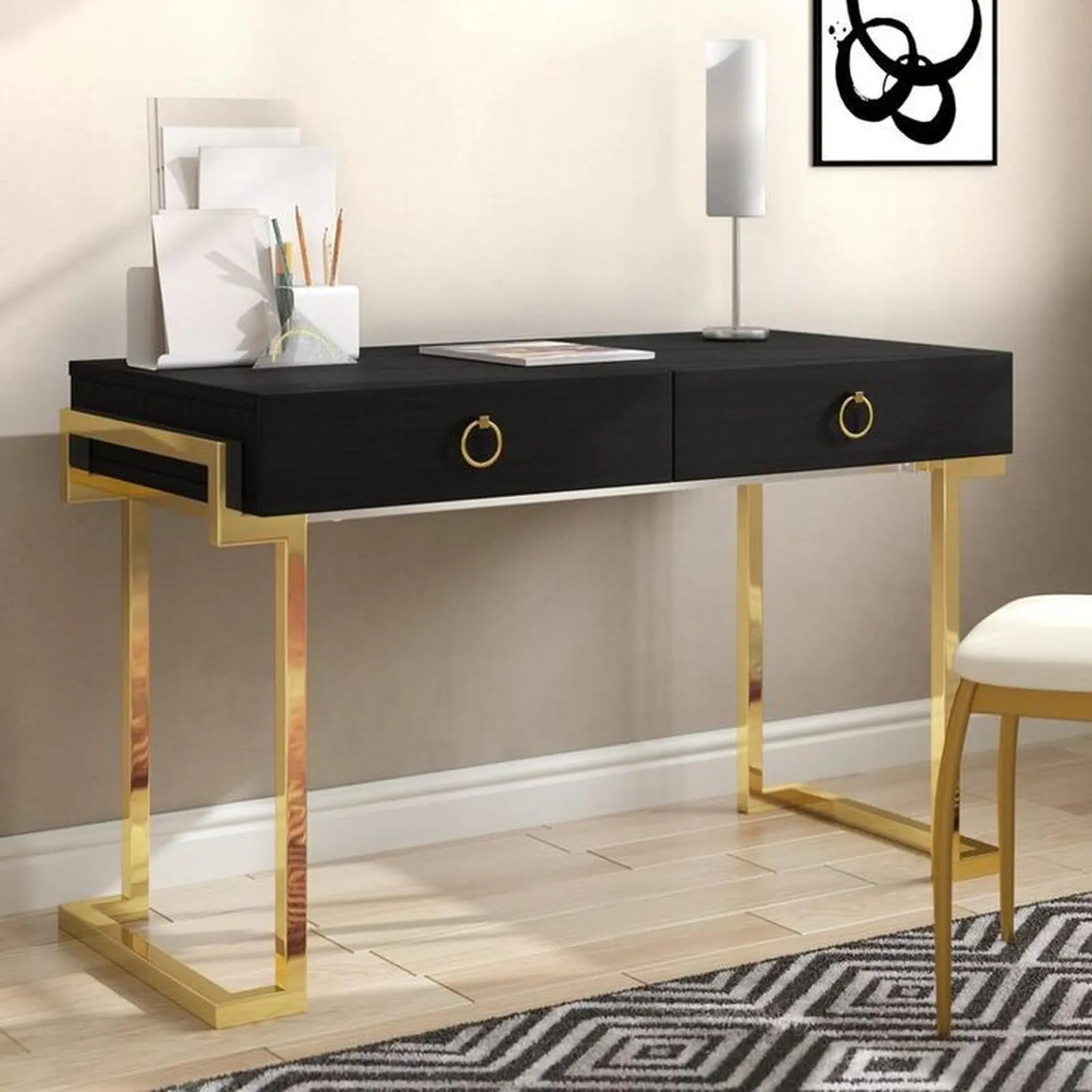 satu set meja rias + stool + cermin ( pesanan pribadi ) Indonesia Furniture