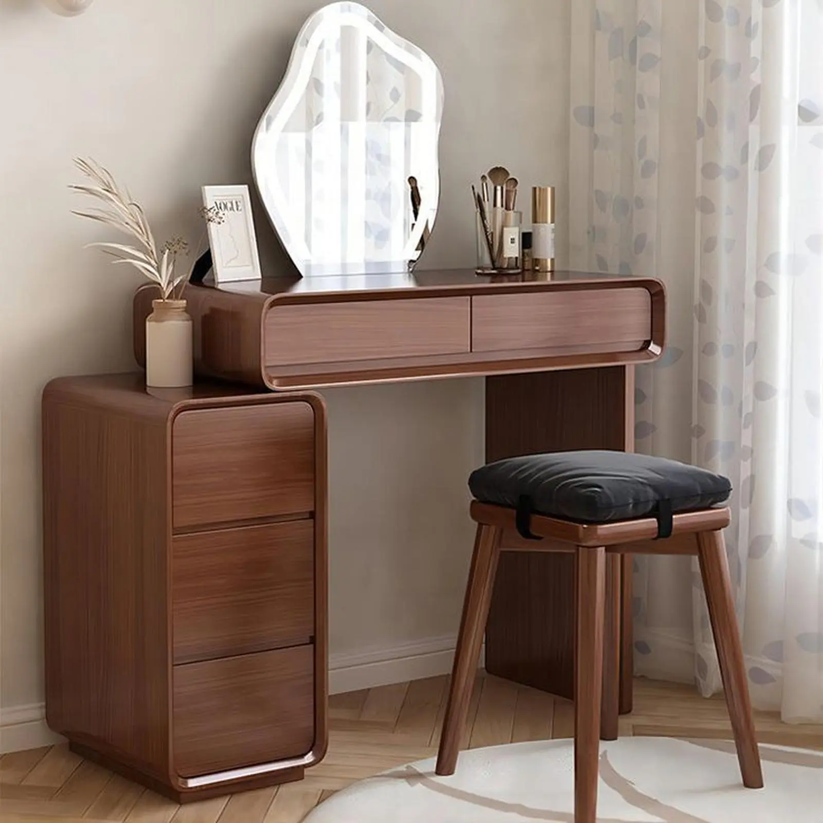 Meja rias kayu jati elegan meja rias kecantikan modern Indonesia Furniture