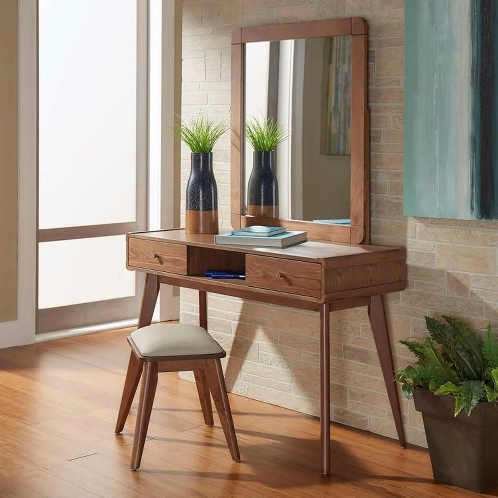 Meja rias retro kayu jati meja konsul terbaik Indonesia Furniture