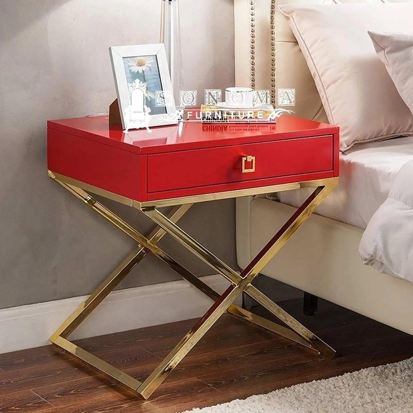 nakas stainless red duco ( meja rias, tempat tidur, lemari ) Indonesia Furniture