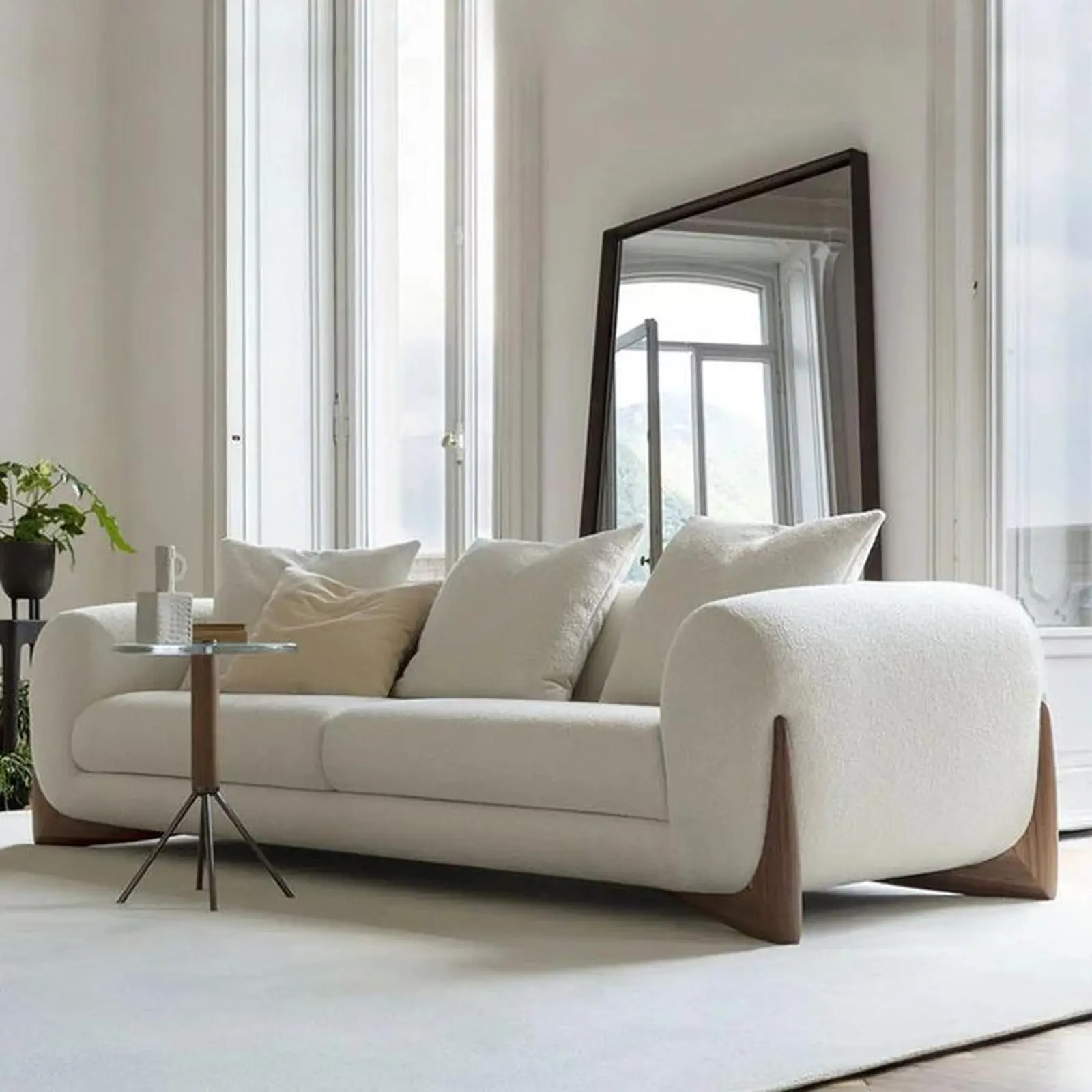 Sofa terbaru kaki unik sofa tamu busa tebal full bantalan Indonesia Furniture