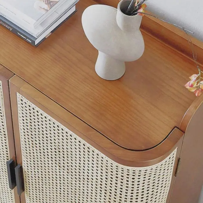 Rak buku modern pintu rotan terbaik tempat penyimpanan barang Indonesia Furniture 6 Rak buku modern pintu rotan terbaik tempat penyimpanan barang Indonesia Furniture