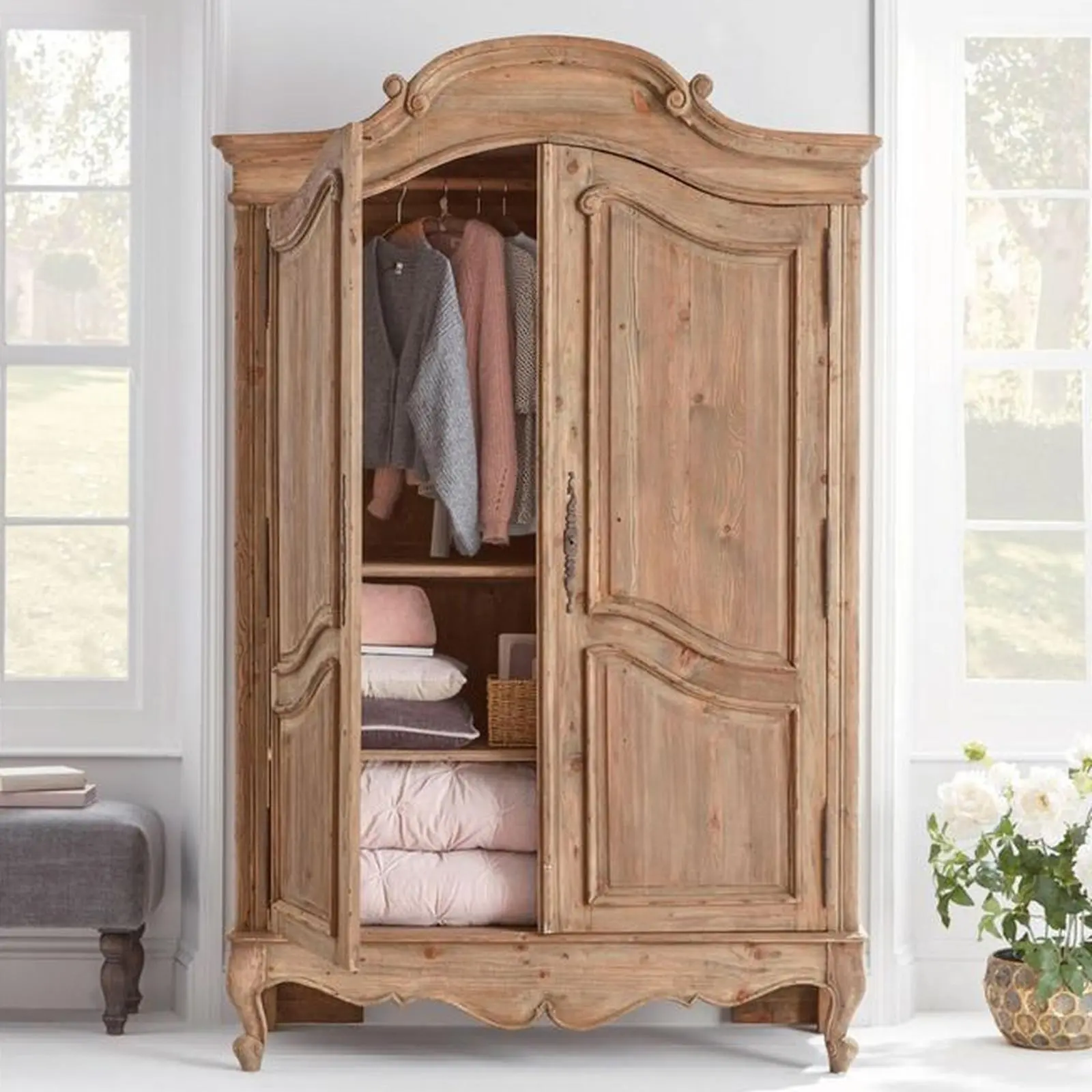 Almari pakaian klasik terbaru lemari pakaian kayu jati tua Indonesia Furniture