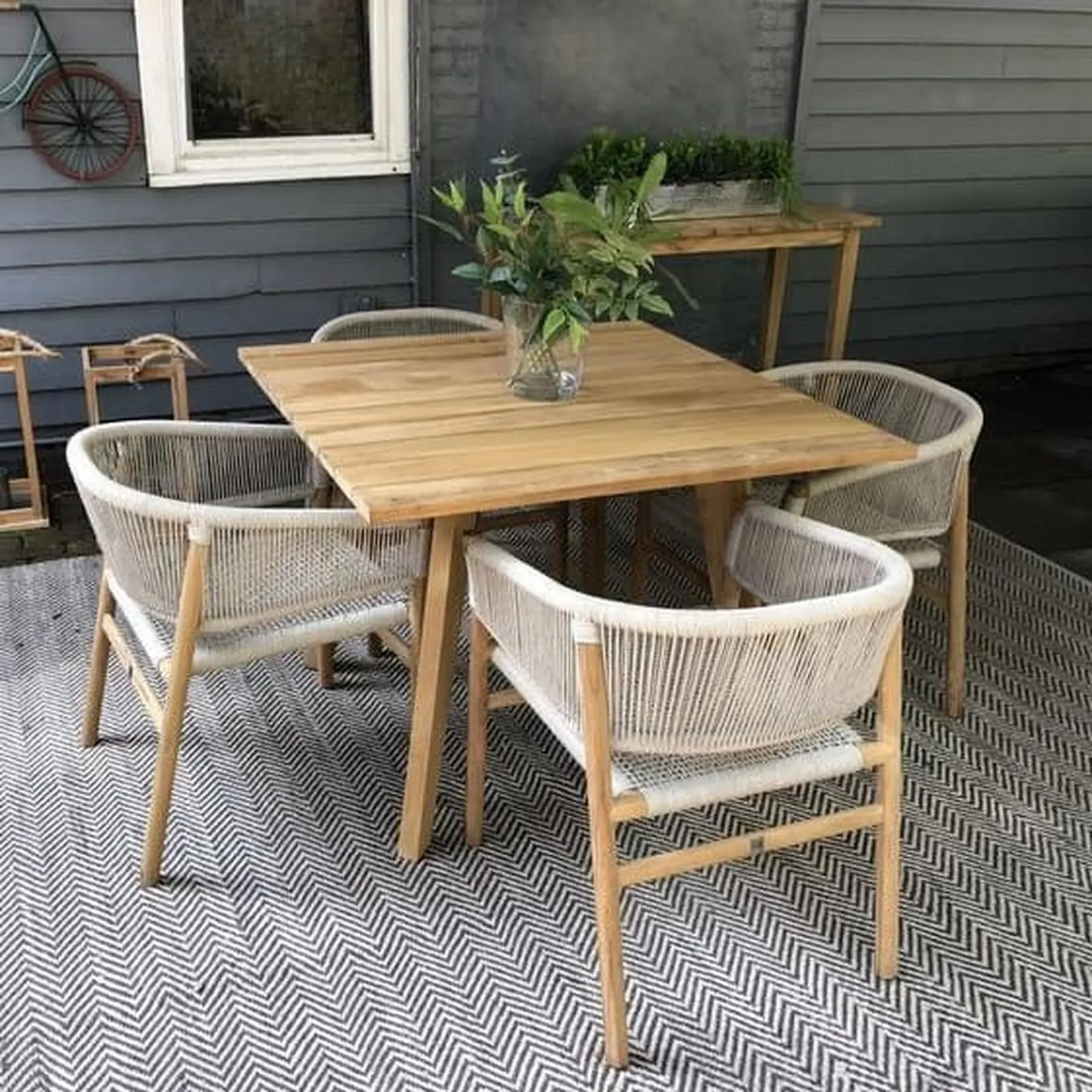 Kursi makan kayu jati rajut terbaru kursi makan terbaru Indonesia Furniture
