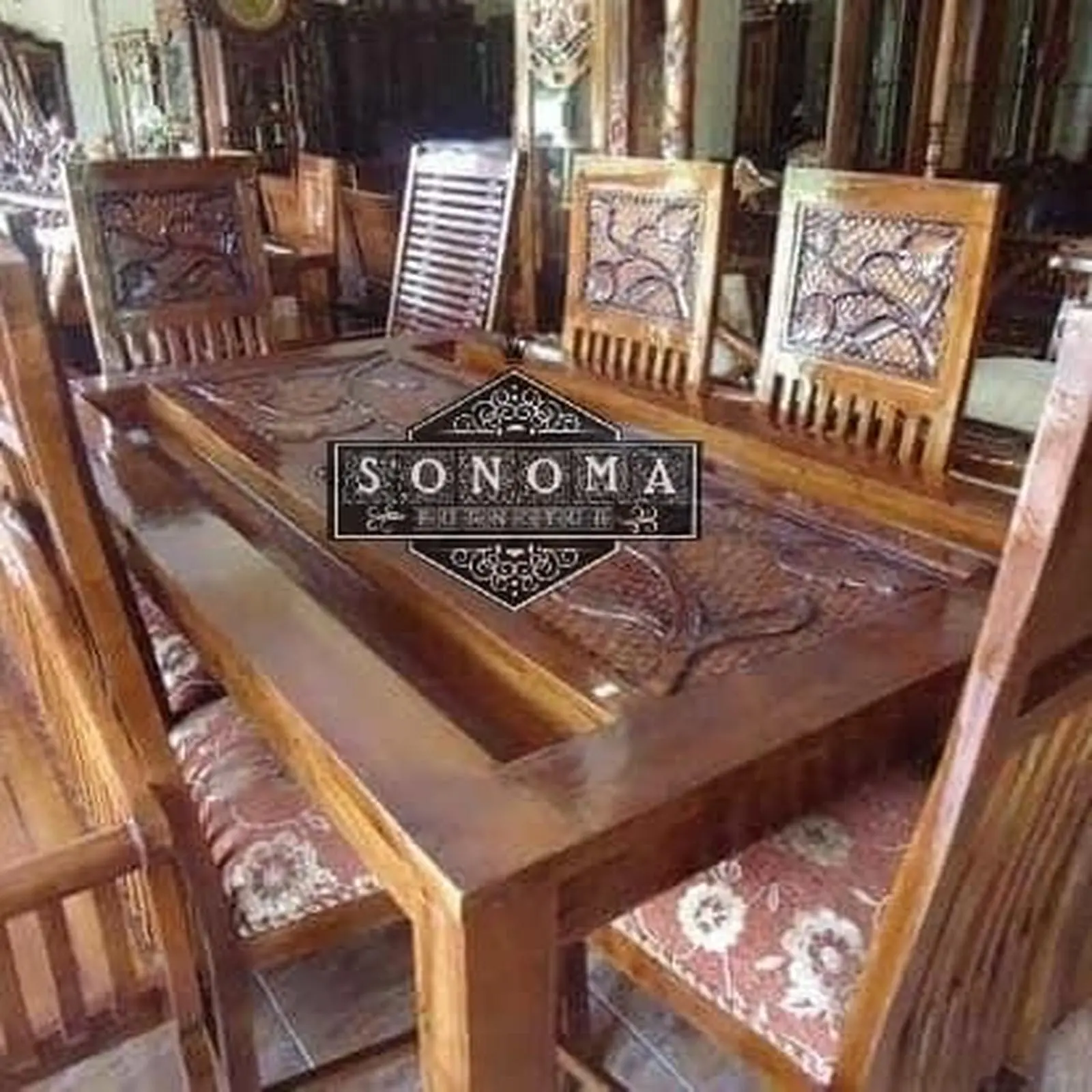 kursi makan minimalis jati balero ( lemari sudu, meja rias, dipan) Indonesia Furniture