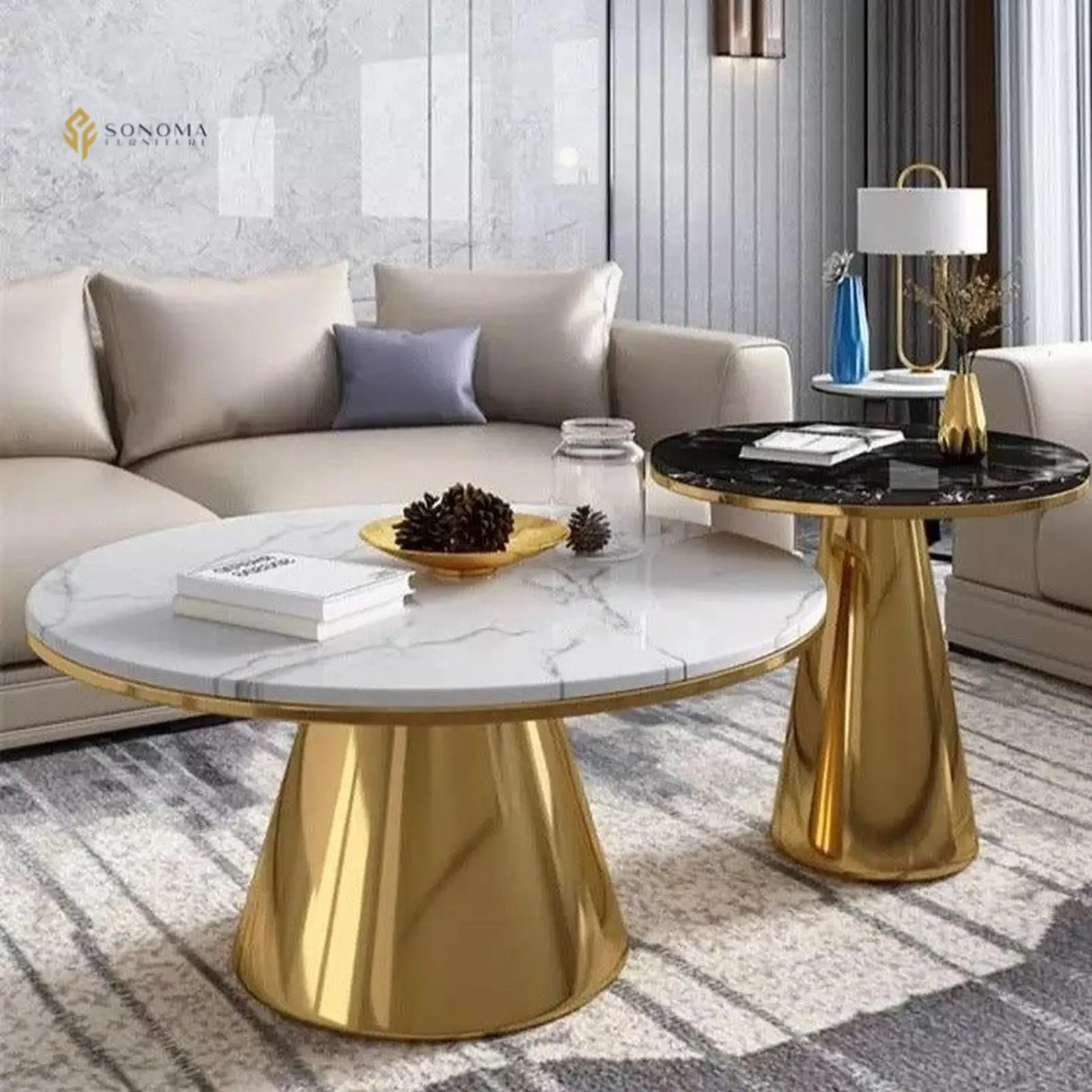 meja tamu / dinning table stainless gold mirror top marble luxury Indonesia Furniture 4 meja tamu / dinning table stainless gold mirror top marble luxury Indonesia Furniture